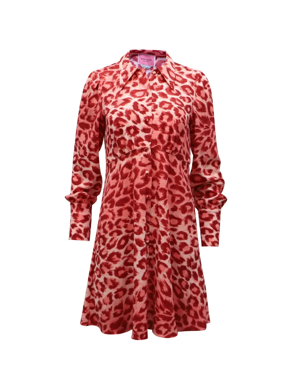 Kate Spade panthera-print mini dress - Rosso