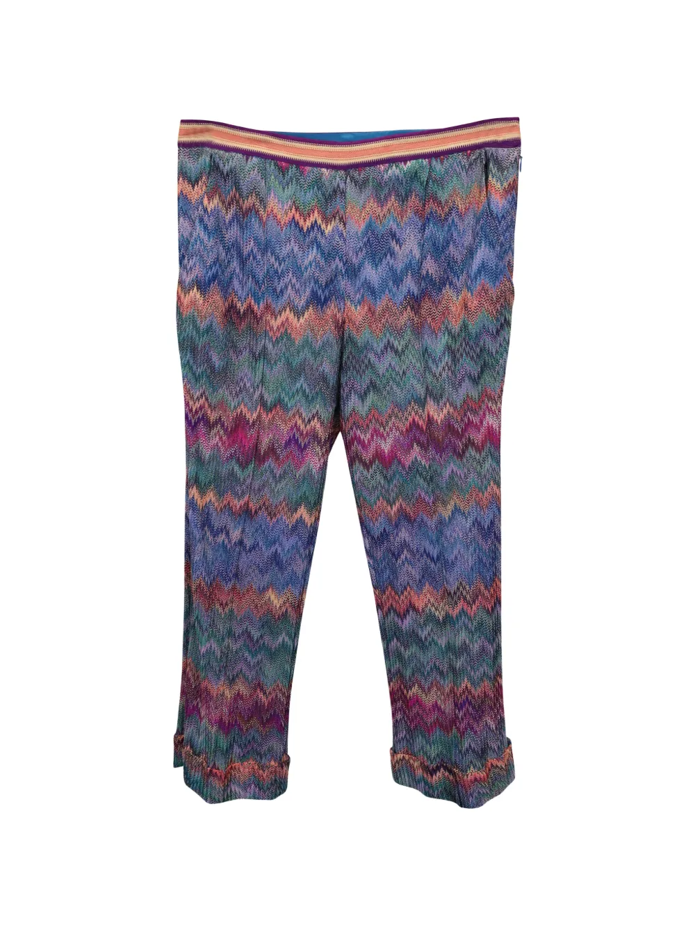 Missoni Pre-Owned zigzag trousers - Blu