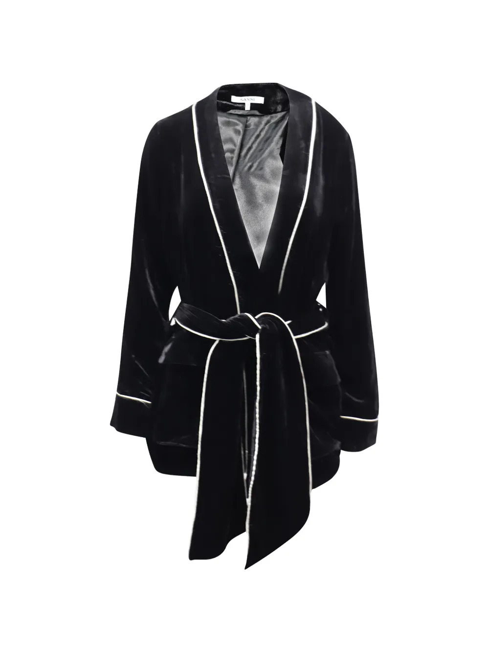 GANNI 2018 velvet jacket - Schwarz