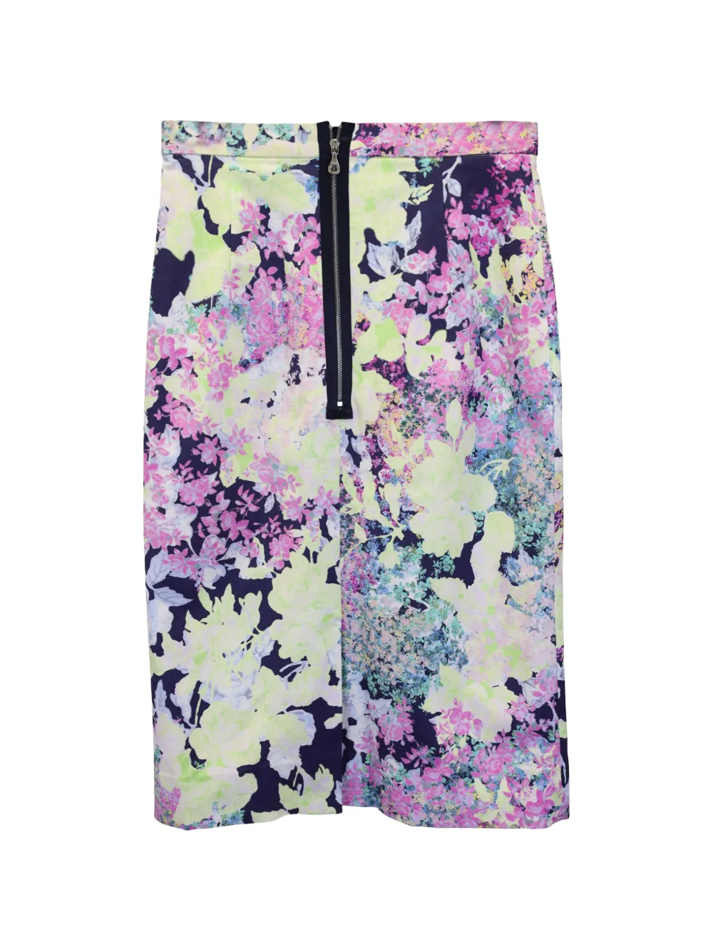 ERDEM floral-print pencil skirt - Blauw