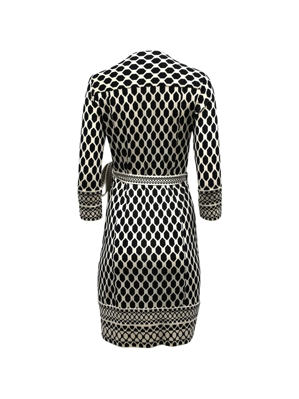 Diane Von Furstenberg Vintage V-neck dress - Zwart