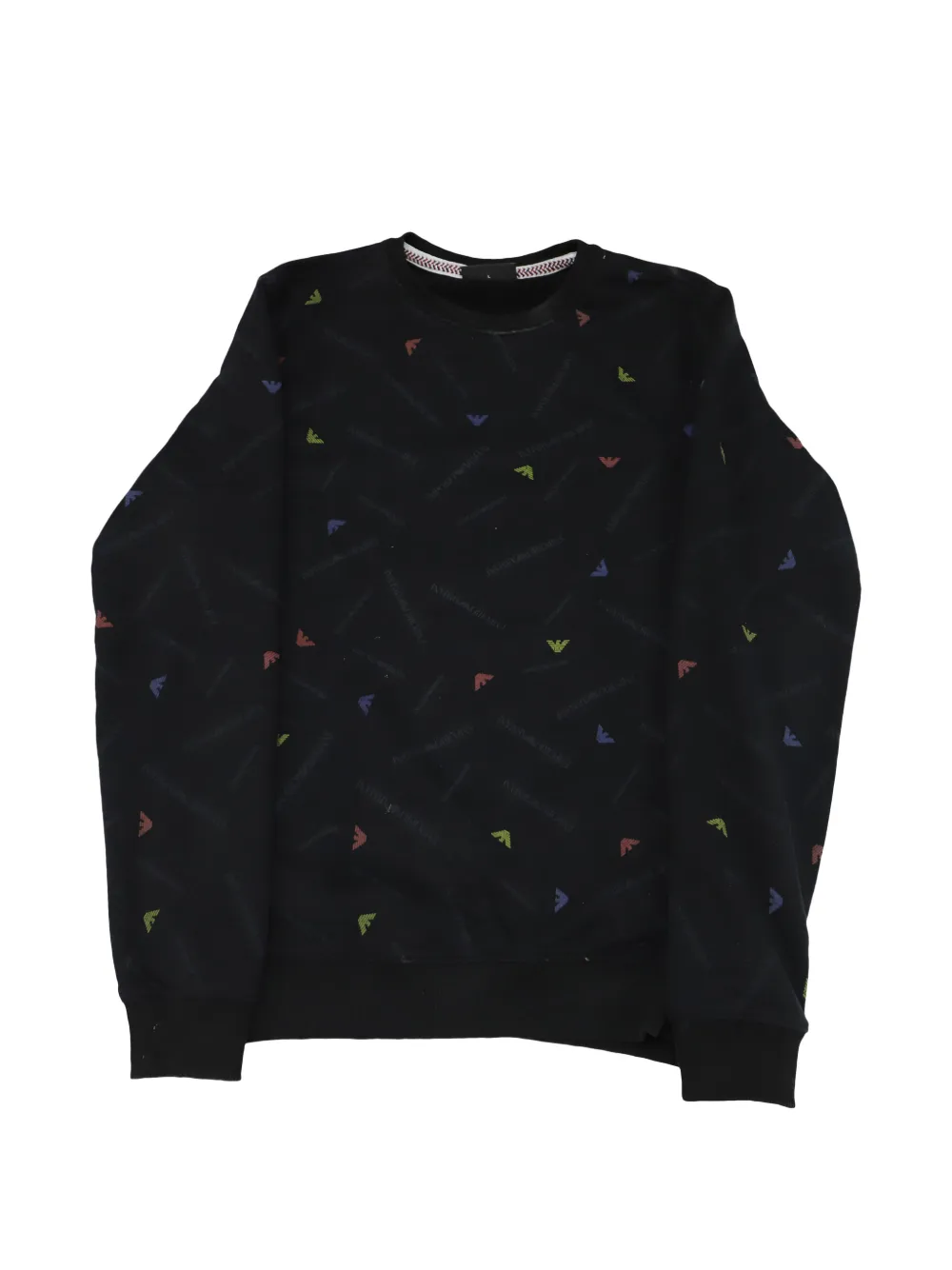 Emporio Armani Pre-Owned Sweatshirt mit Logo-Print - Schwarz