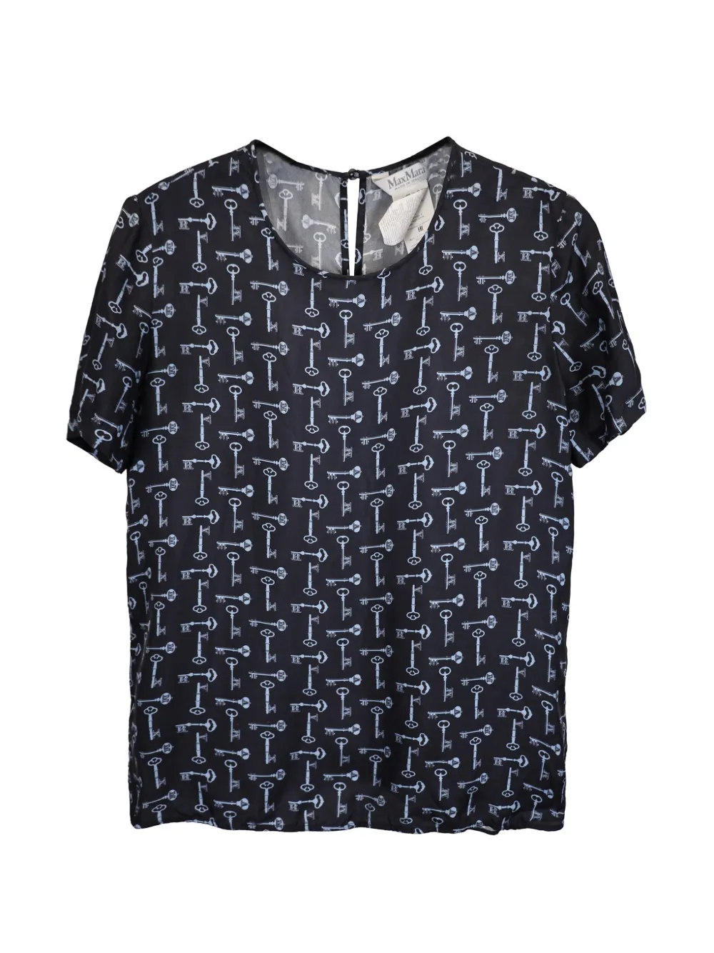 Max Mara key-print blouse - Blu
