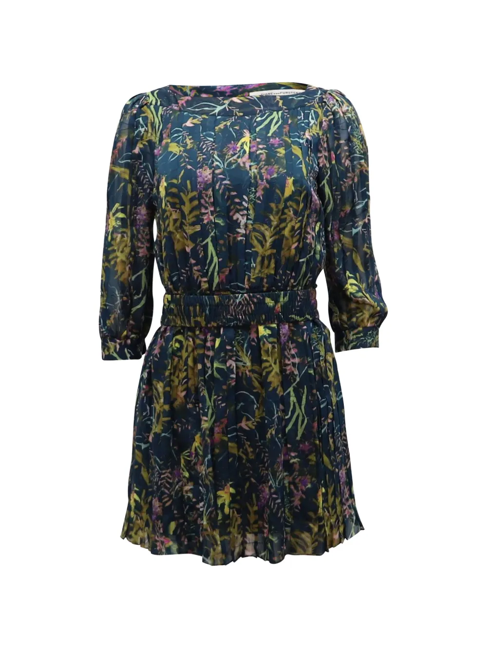 Diane Von Furstenberg Vintage square-neck mini dress - Blu