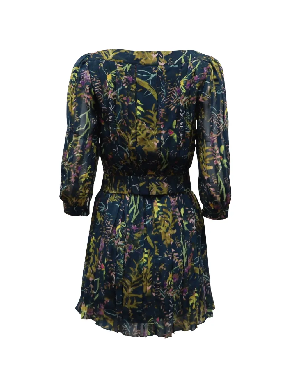 Diane Von Furstenberg Vintage square-neck mini dress - Blauw