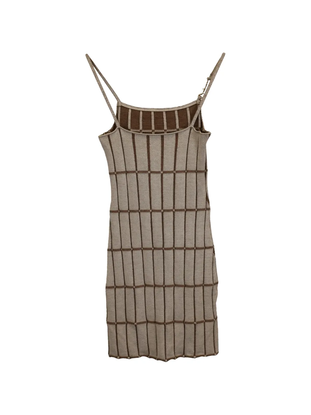 Jacquemus Pre-Owned La Robe check mini dress - Beige