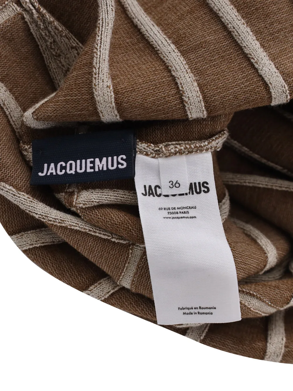  Jacquemus Pre-owned La Robe Check Mini Dress - Neutrals 