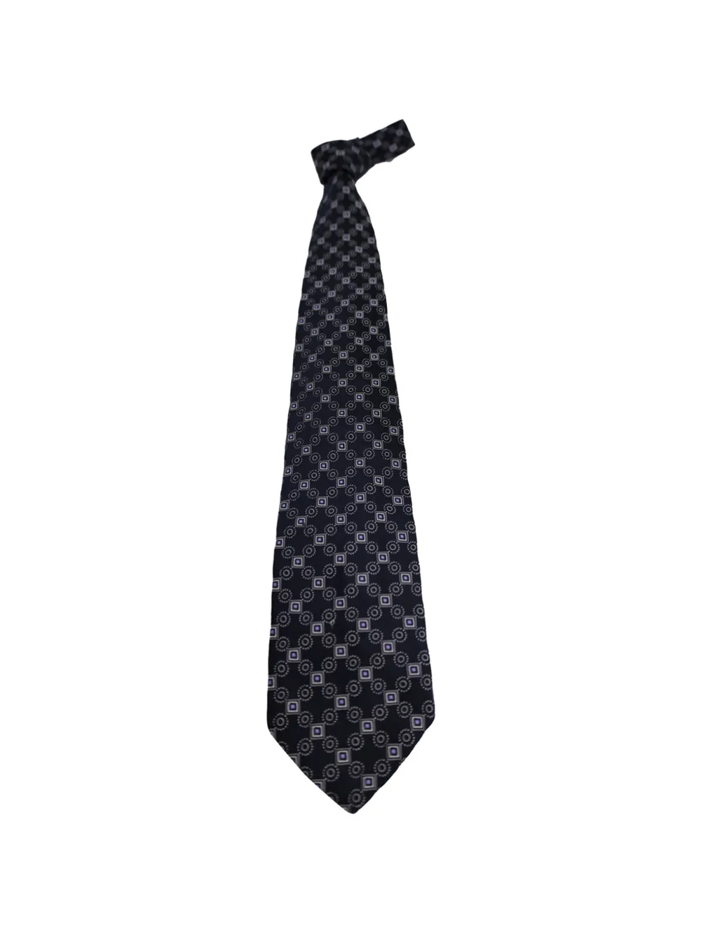 Ermenegildo Zegna Vintage geometric-pattern tie - Blu