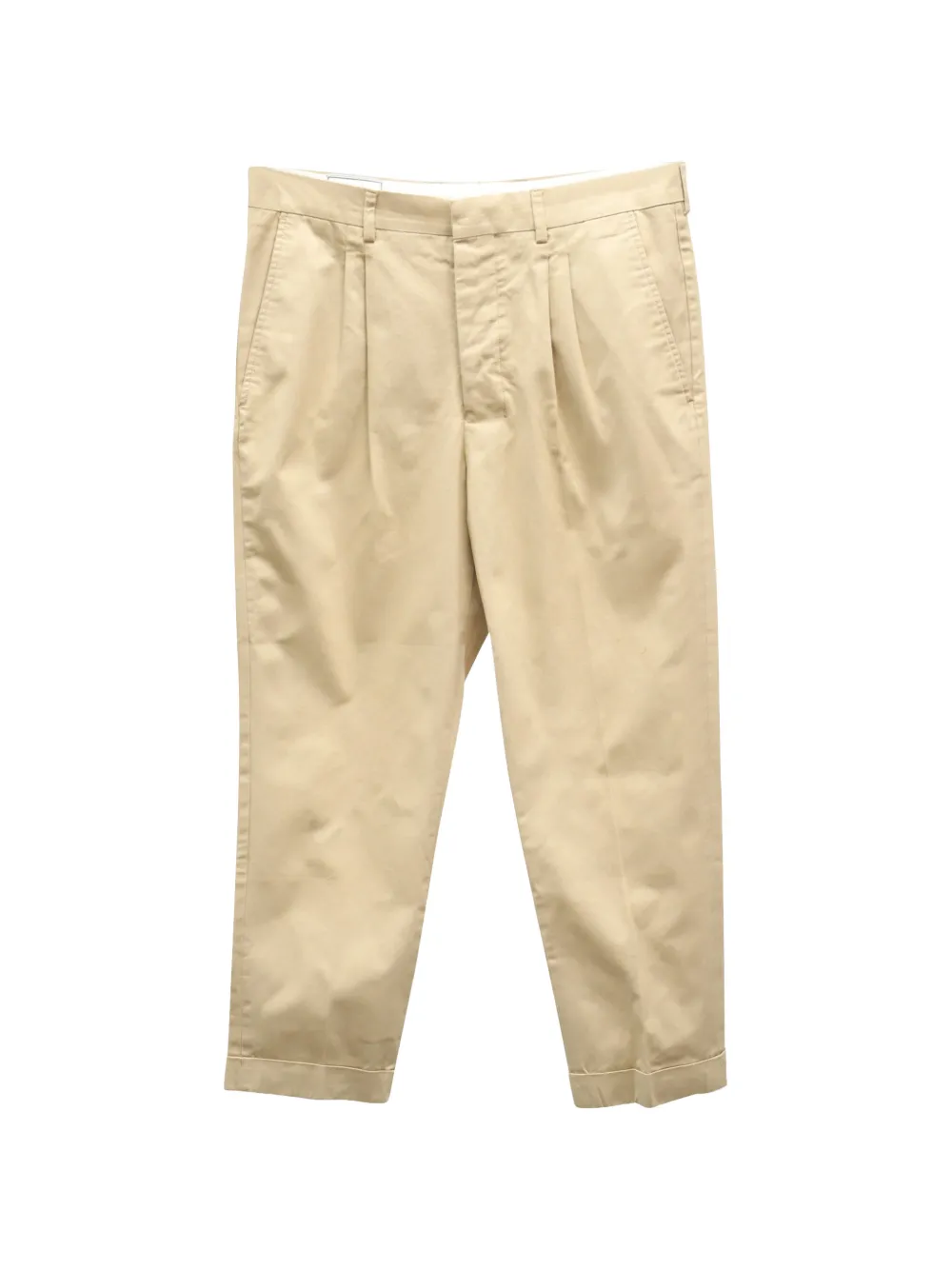 AMI Paris pleated cuffed trousers - Nude