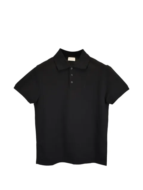 Saint Laurent Pre-Owned embroidered-logo polo shirt