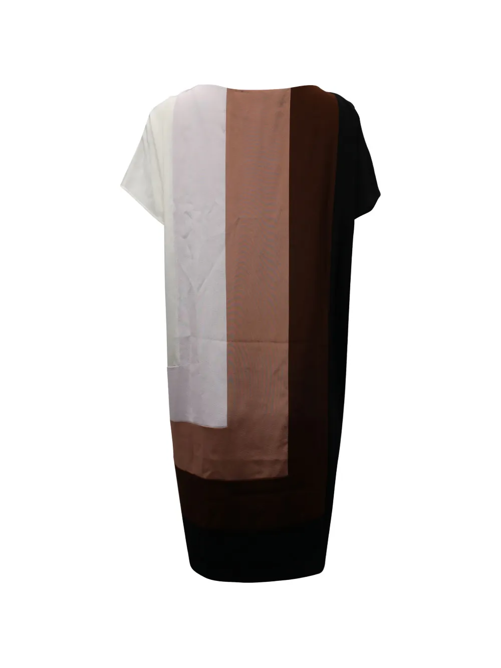 Diane Von Furstenberg Vintage colour-block shift dress - Zwart