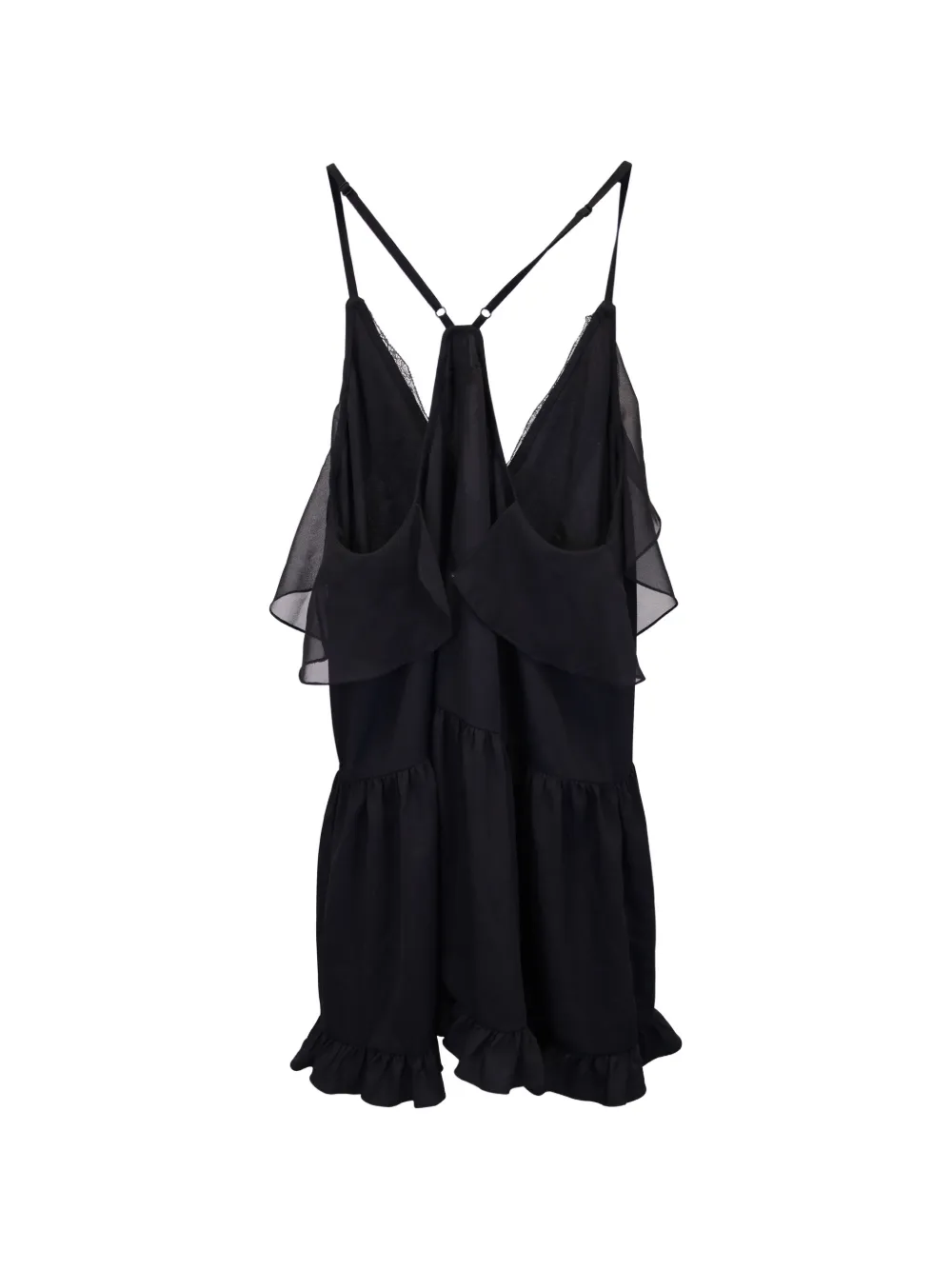 IRO Bellie ruffled mini dress - Zwart