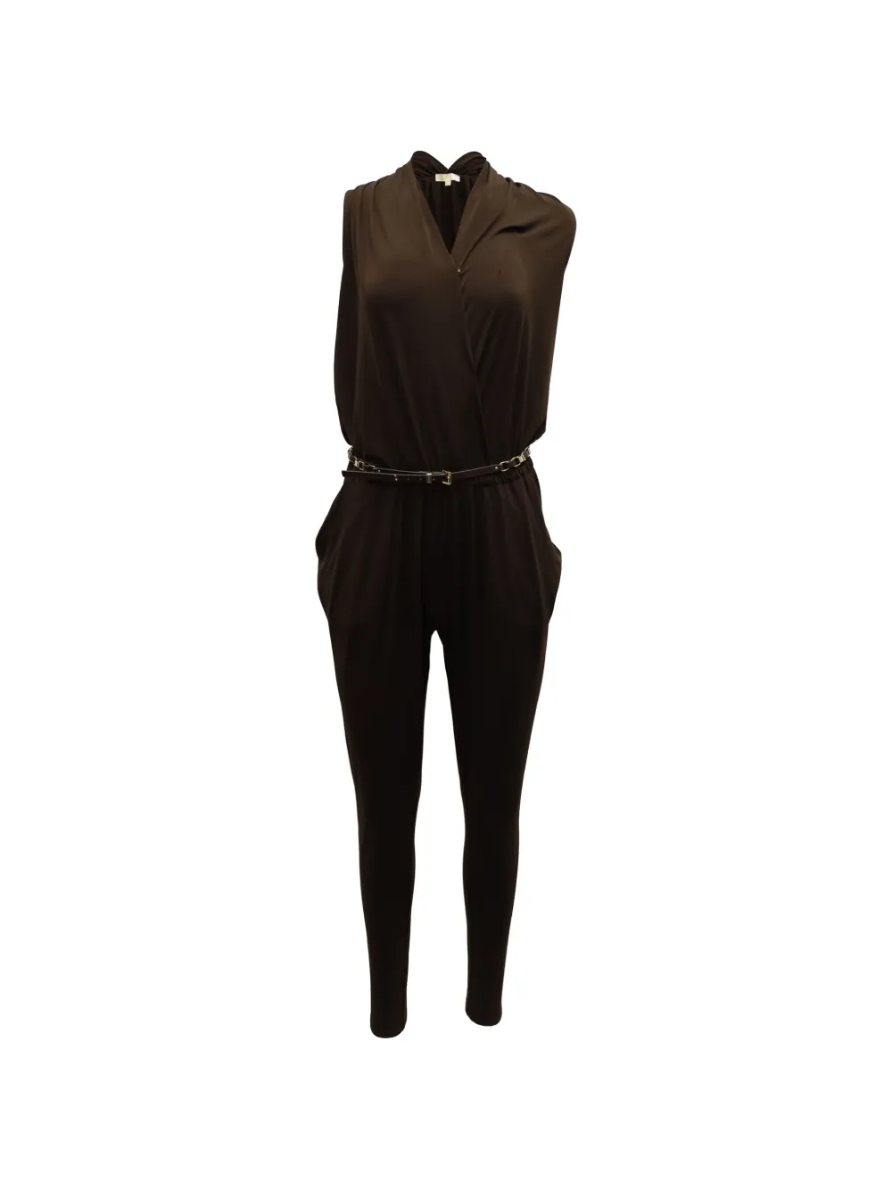 Michael Kors Vintage belted jumpsuit - Marrone