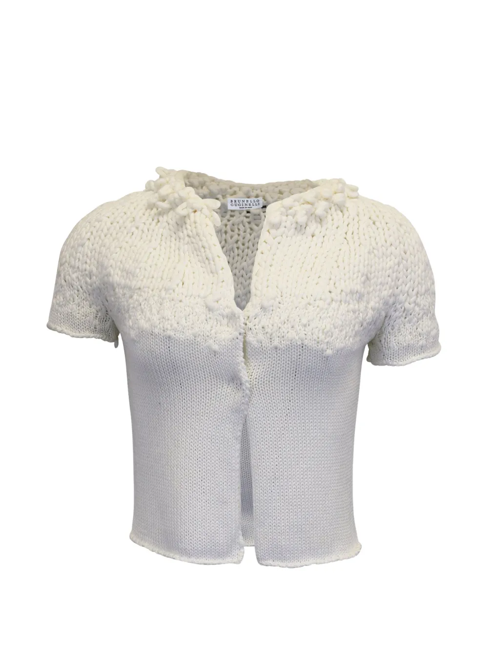 Brunello Cucinelli Vintage short-sleeve cardigan - Bianco
