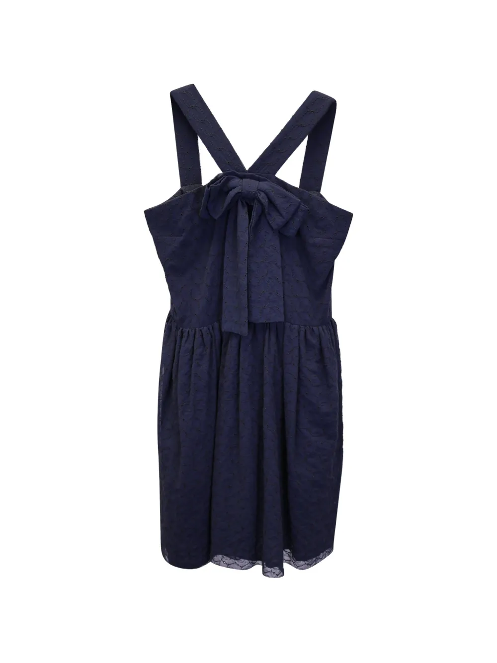 Maje bow-detail mini dress - Blu