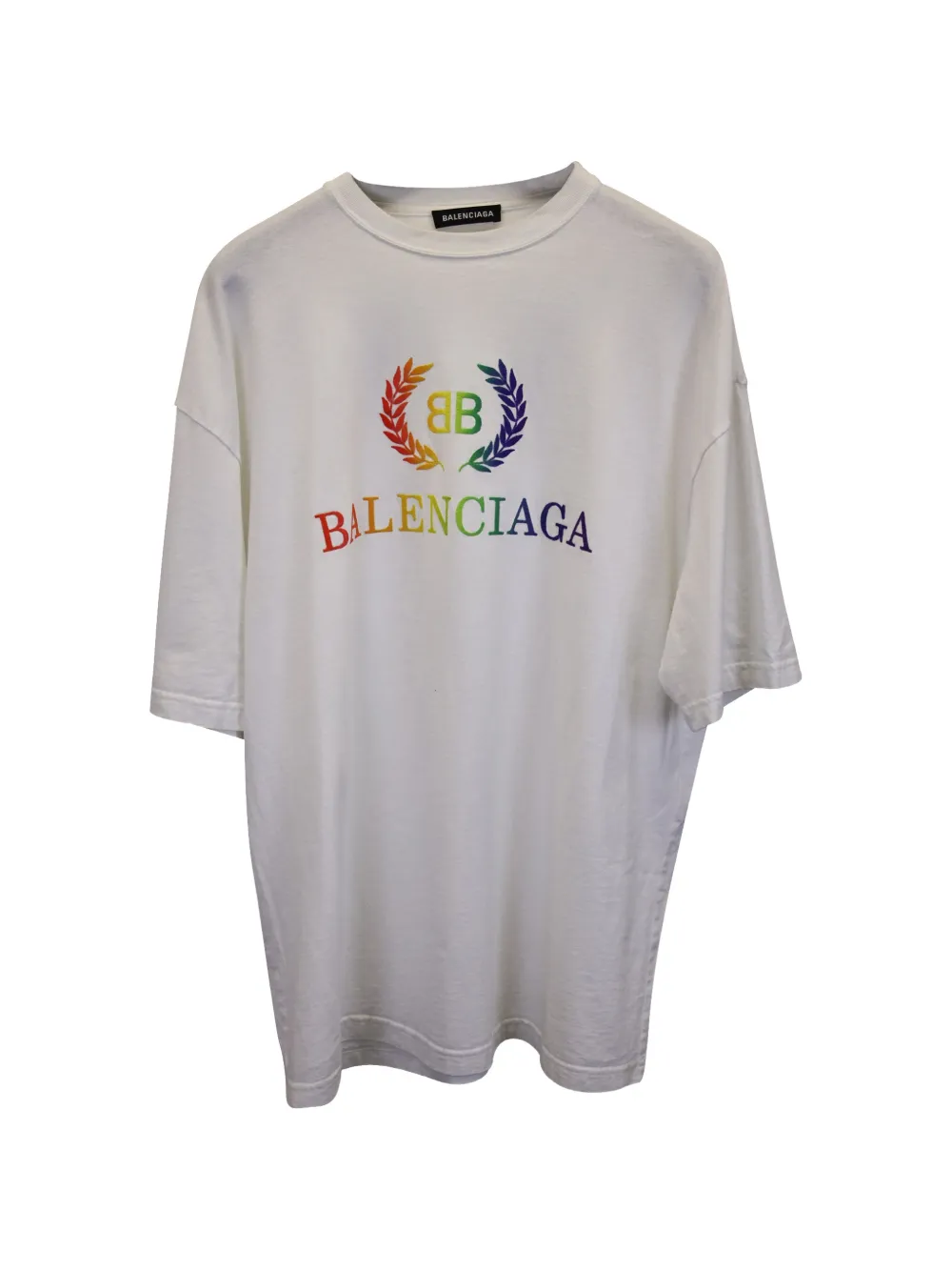 Pre-owned Balenciaga Logo-print T-shirt In White