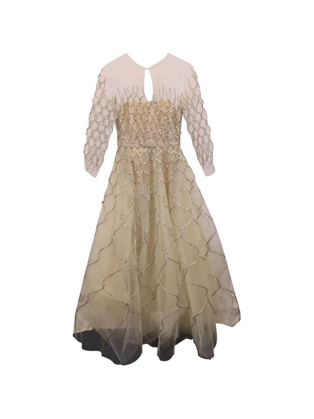 Oscar de la Renta Pre-Owned quarter-sleeve dress - Toni neutri