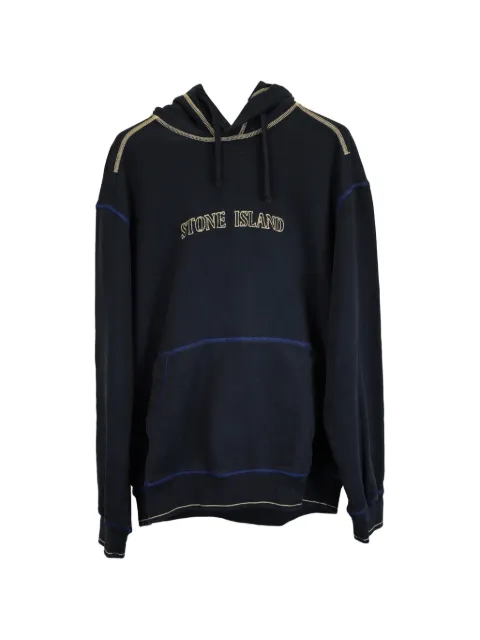 Stone Island logo-embroidered hoodie