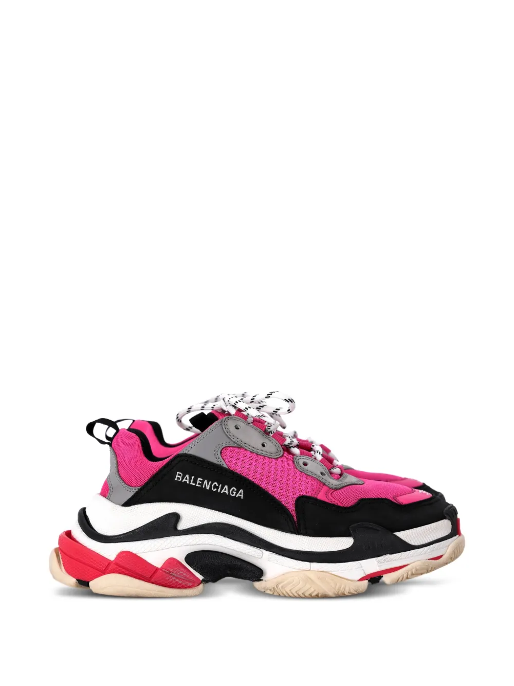 Balenciaga Pre-Owned lace-up fastening sneakers - Rosa