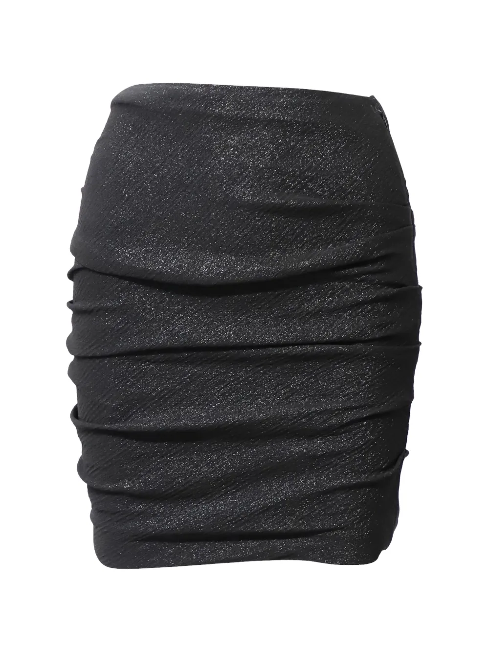 Maje Gathered glittery mini skirt - Nero