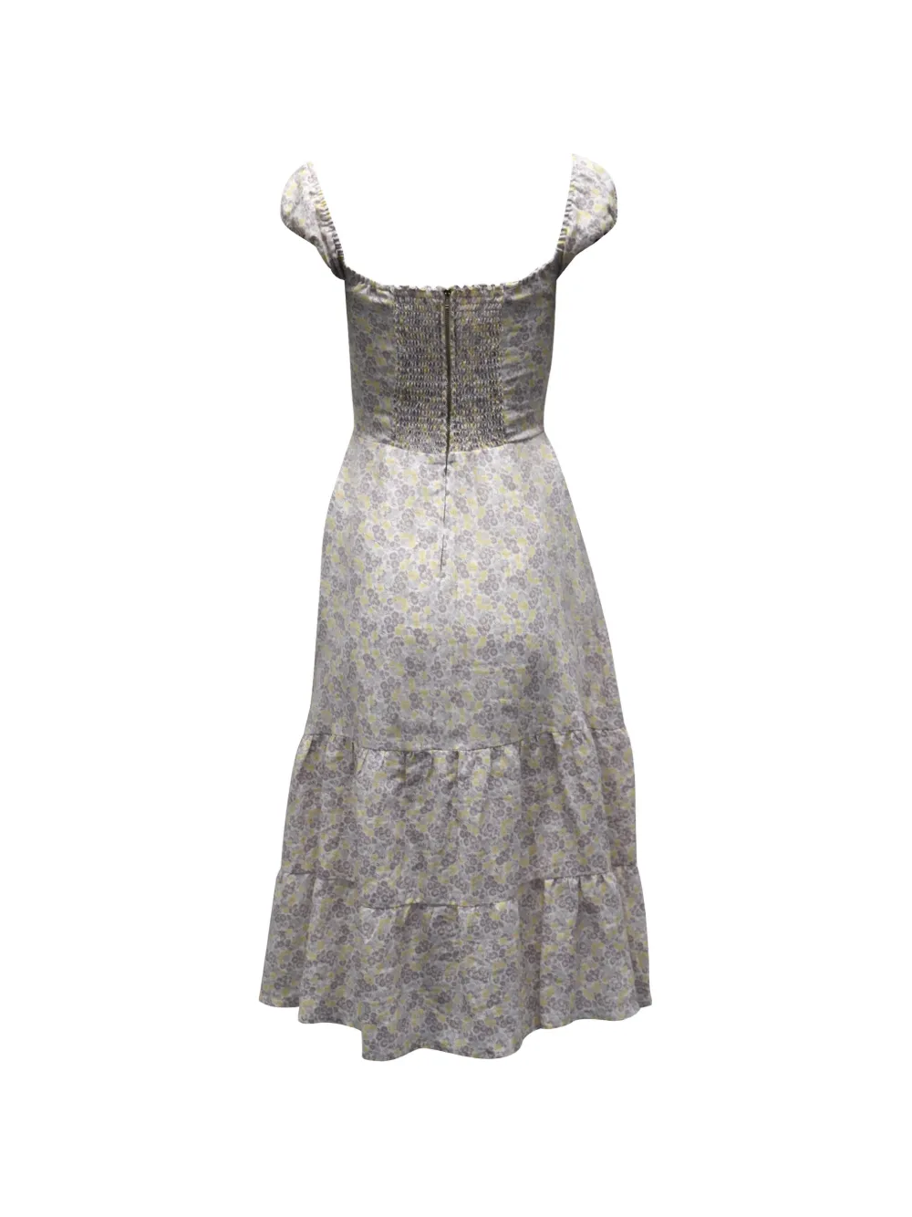 Reformation floral-print mini dress - Beige