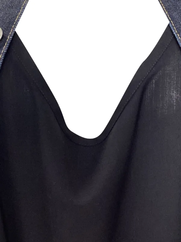 Junya Watanabe denim-panel Midi Dress | Black | FARFETCH