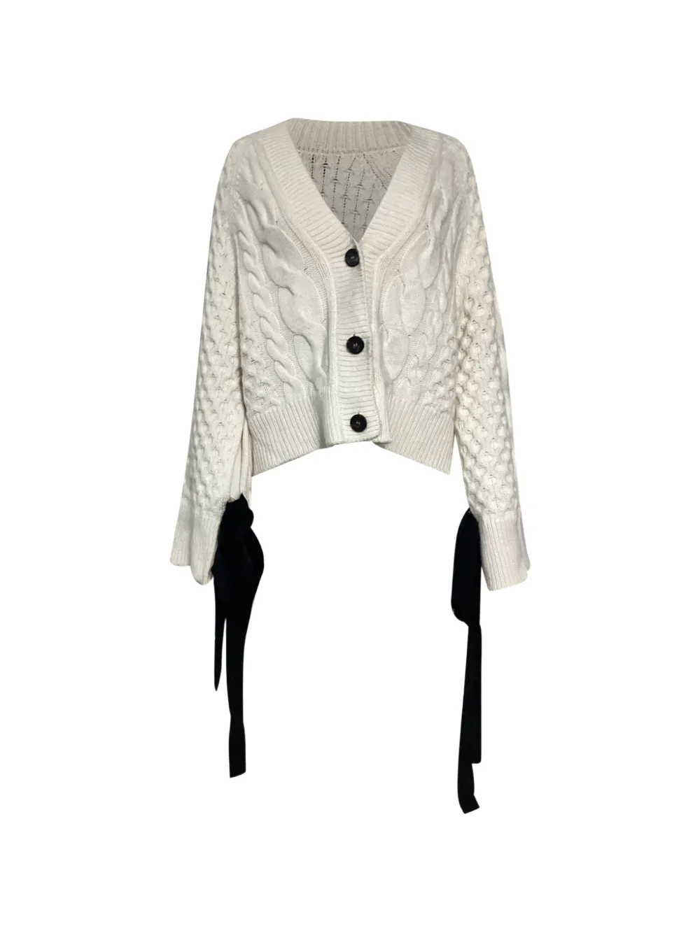 ERDEM cable-knit cardigan - Bianco