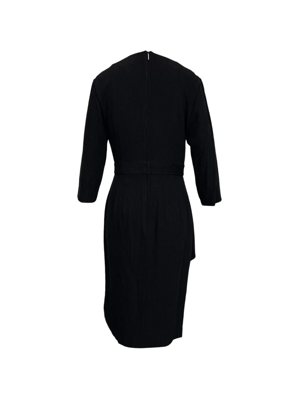 Jason Wu pinstripe peplum midi dress - Zwart