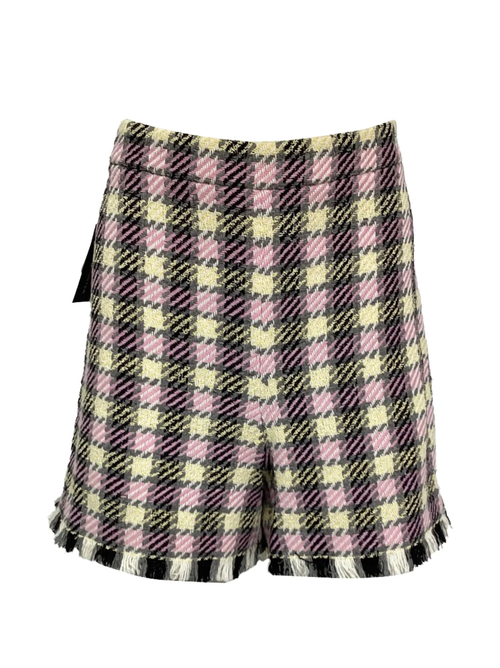 Oscar de la Renta Pre-Owned gingham-pattern tweed shorts - Rosa