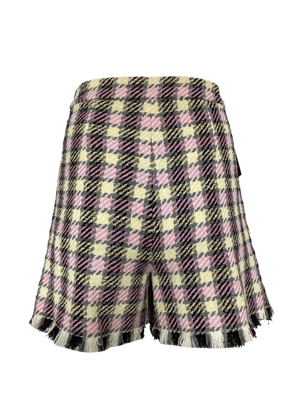 Oscar de la Renta Pre-Owned gingham-pattern tweed shorts - Roze