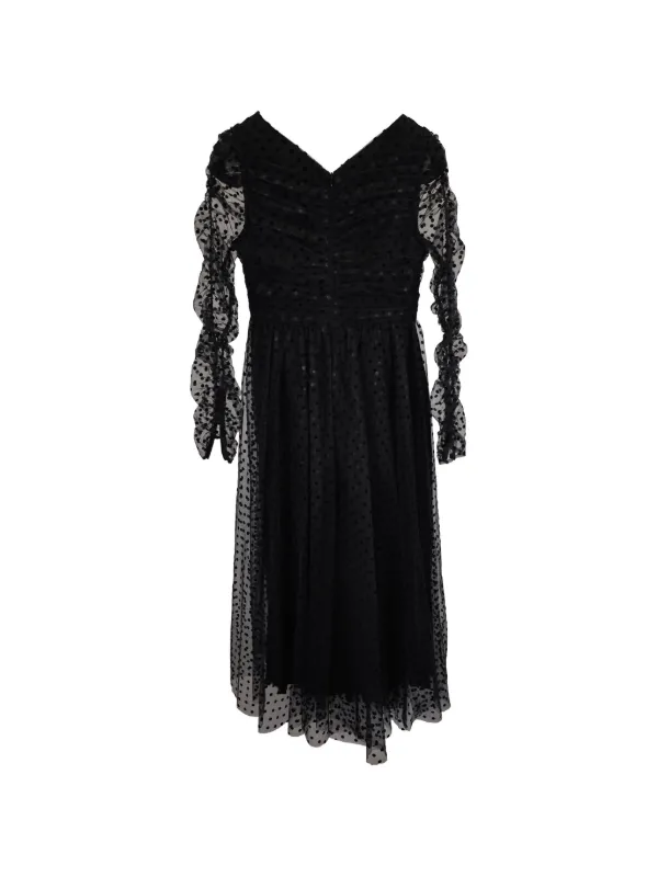 zimmermann tulle midi dress ZIMMERMANN Luna Ruffle Midi Dress | Peony