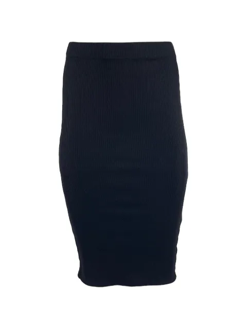 ANINE BING falda midi tejida de canalé