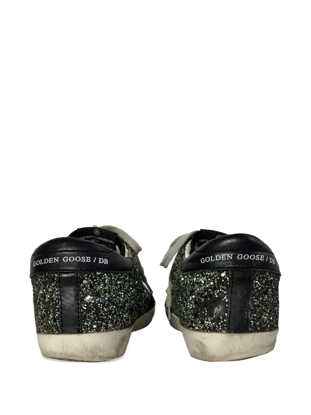 Golden Goose Super-Star glittered sneakers - Zwart