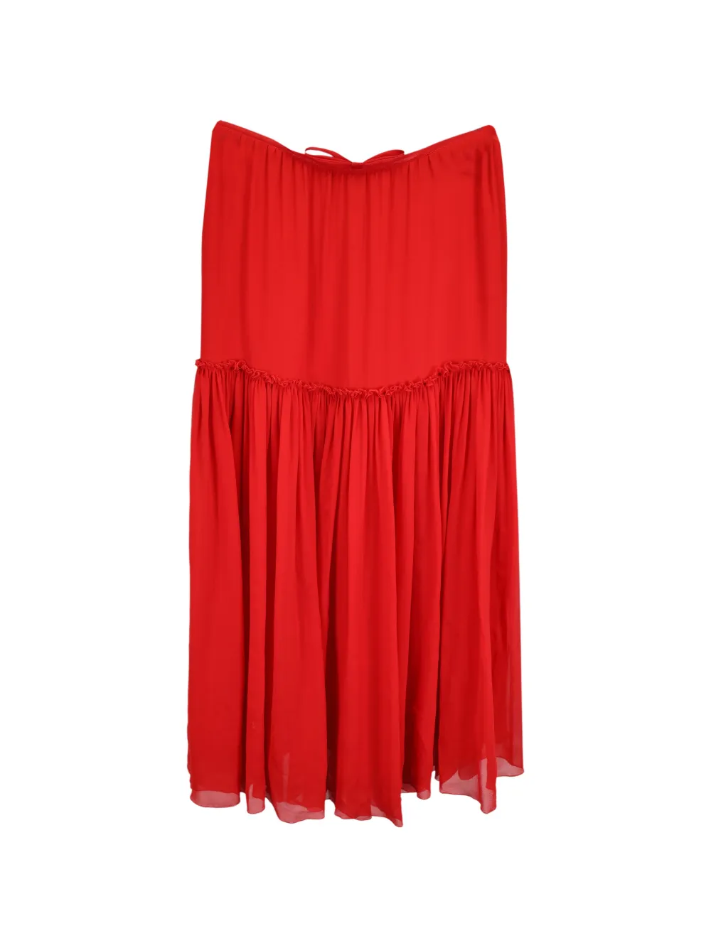 Giambattista Valli Vintage silk midi skirt - Rosso