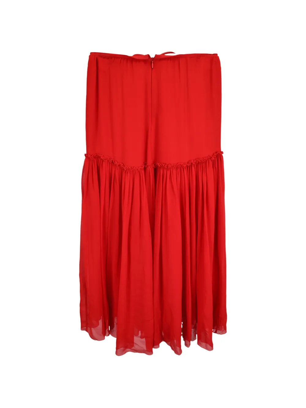 Giambattista Valli Vintage silk midi skirt - Rood