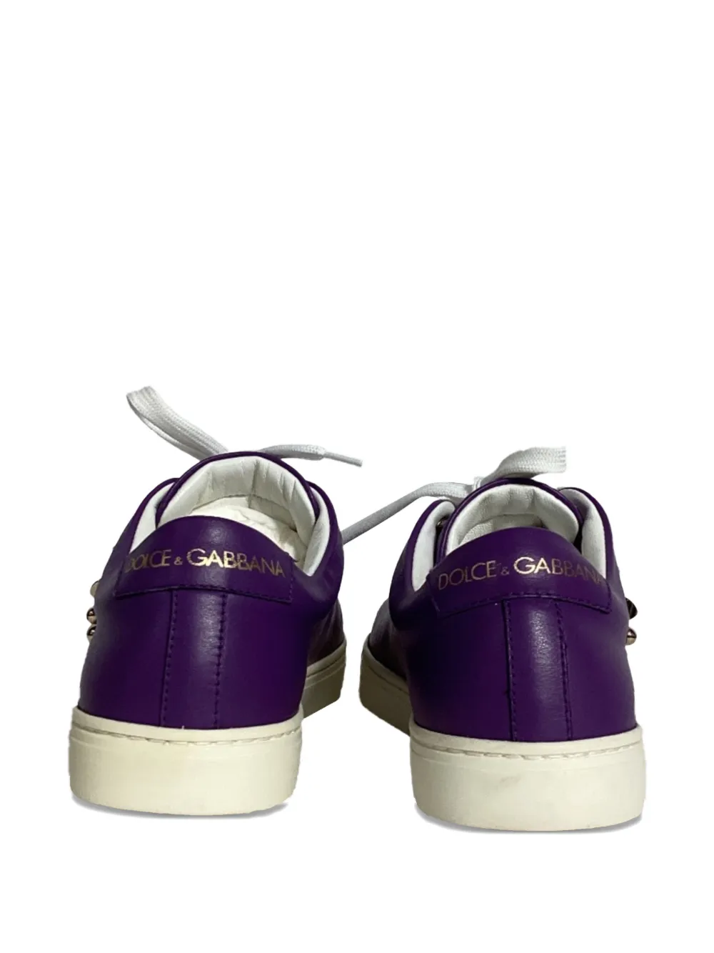 Dolce & Gabbana Pre-Owned Sacred Heart studded sneakers - Paars