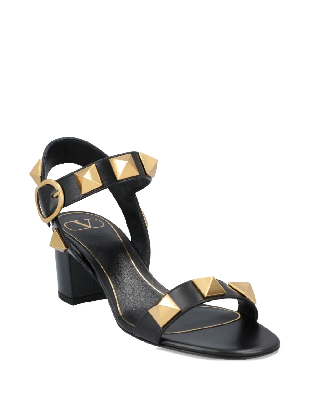 Valentino Garavani Pre-Owned Roman Rockstud leather sandals - Zwart