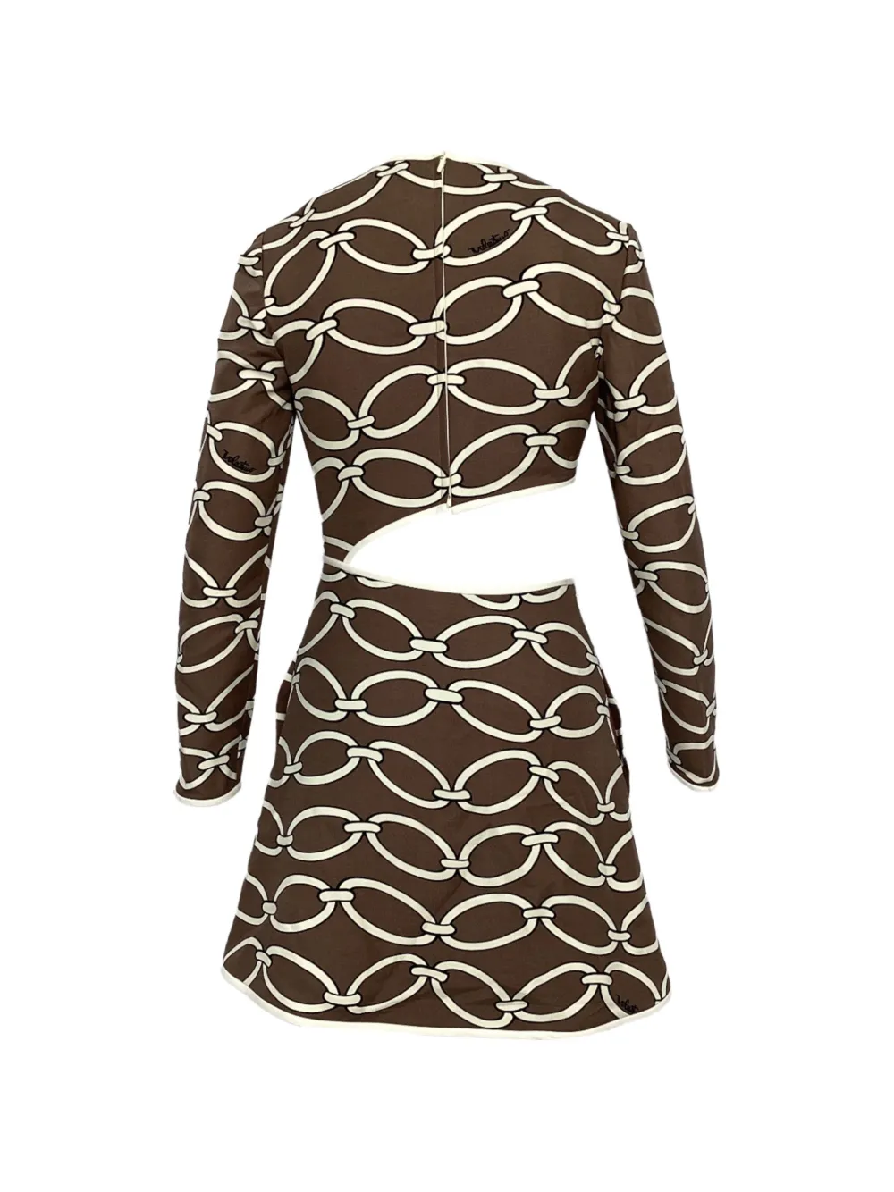 Valentino Garavani Pre-Owned chain-printed cut-out mini dress - Bruin