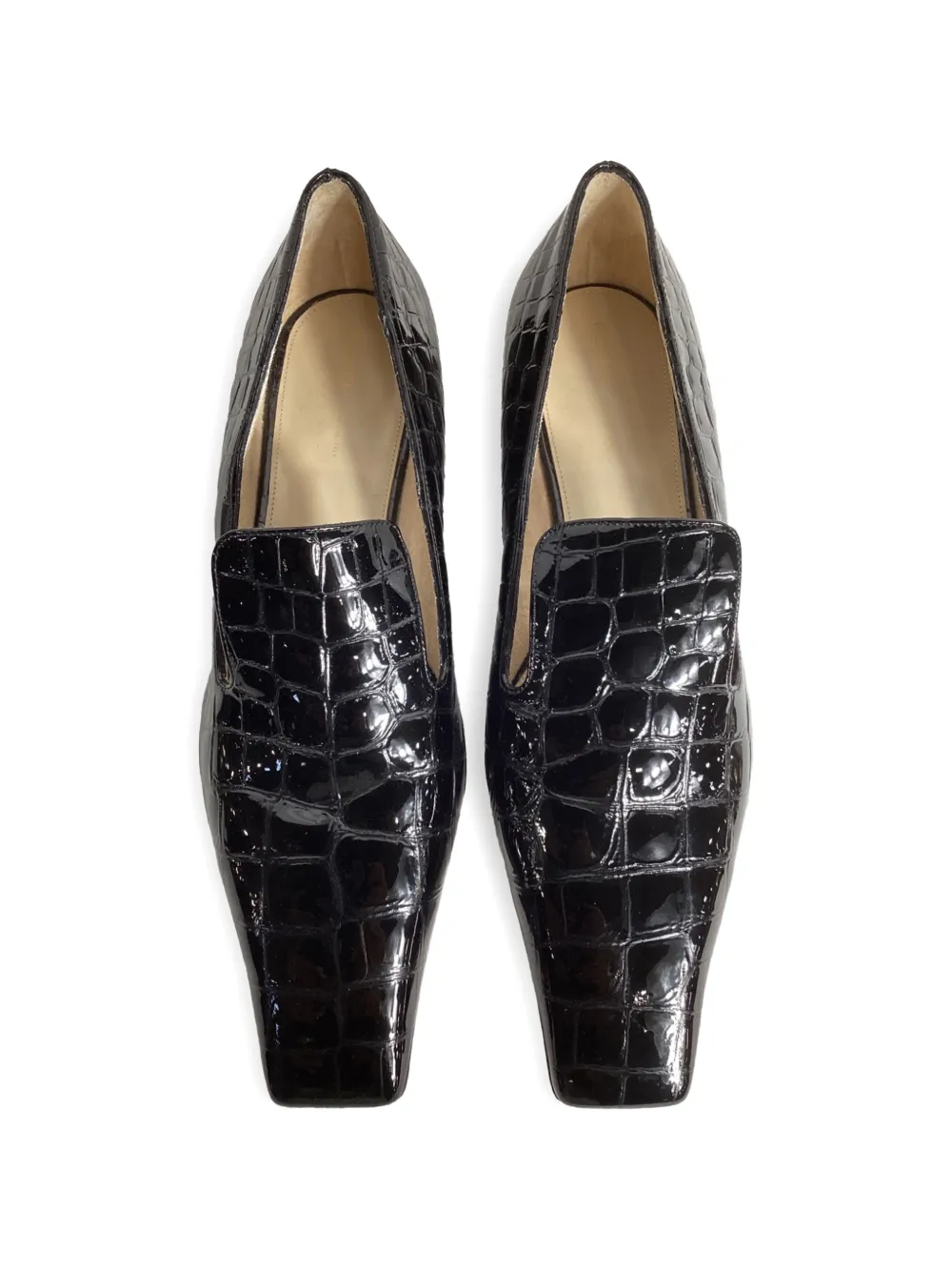 KHAITE Marfa square-toe loafer - Zwart