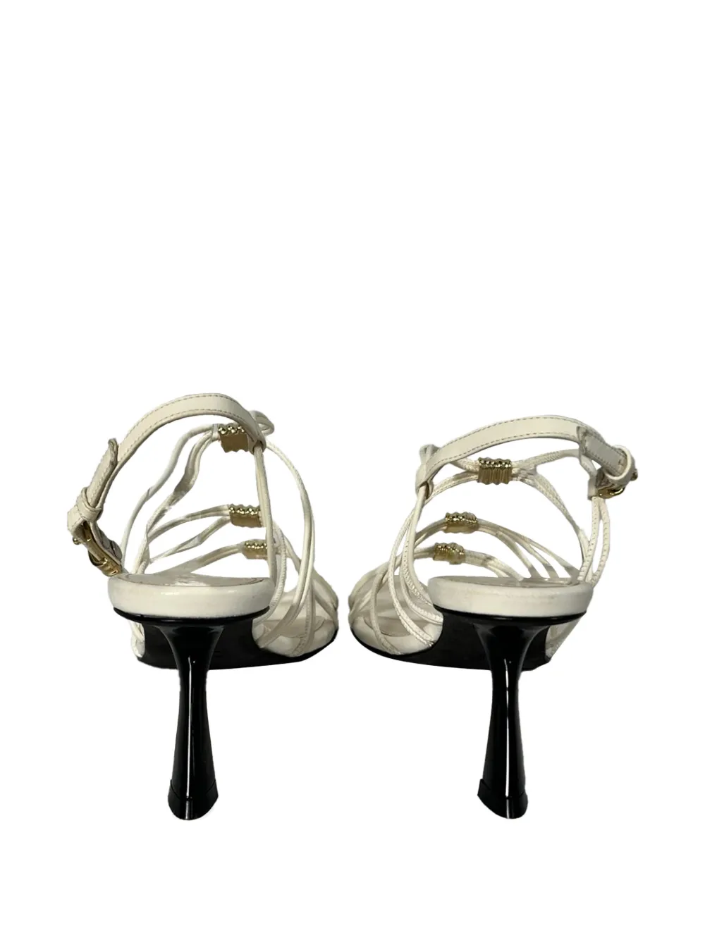 KHAITE Louisa strappy leather sandal - Wit