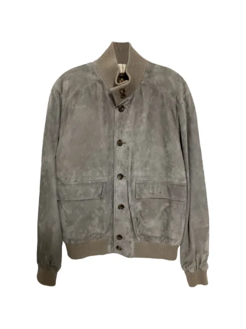 Loro Piana Pre-Owned suede bomber jacket