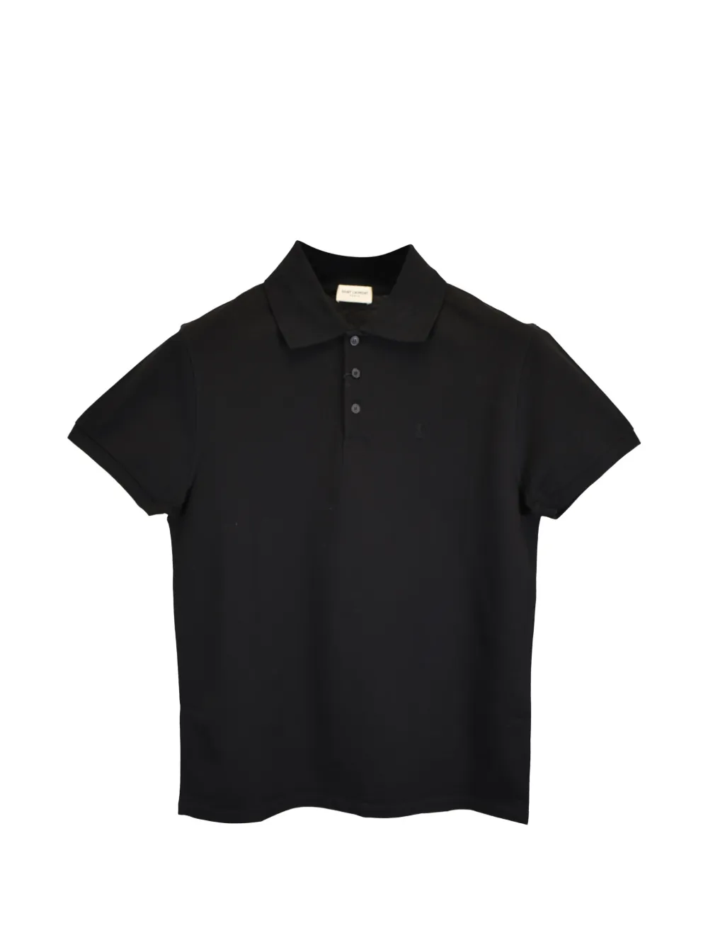 Saint Laurent Pre-Owned logo-embroidered polo shirt - Nero