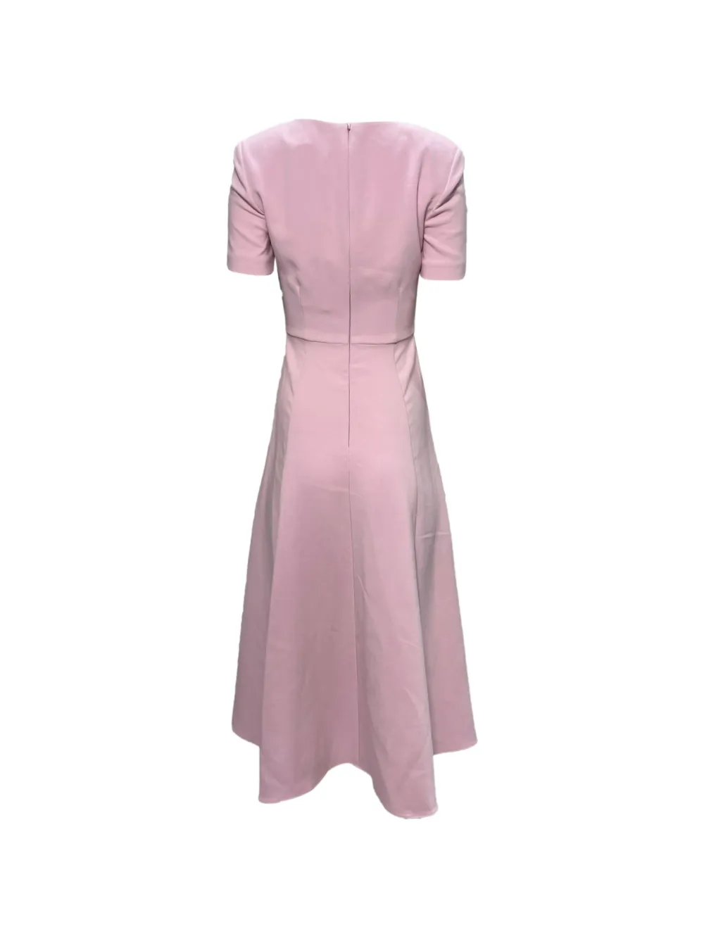 Roland Mouret scoop-neck short-sleeve midi dress - Roze