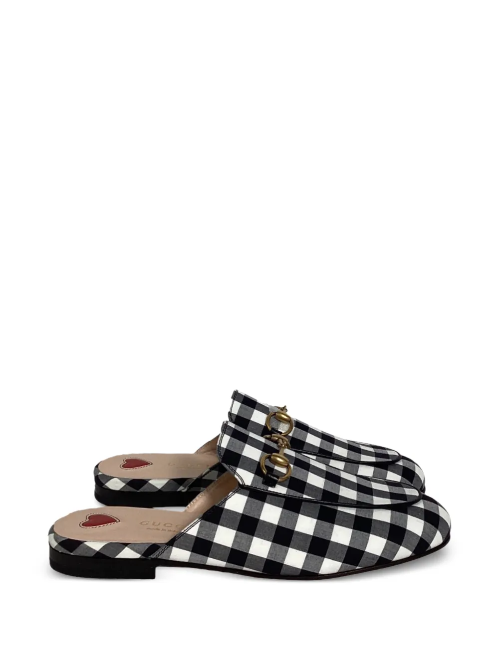 Gucci Pre-Owned Princetown checked mules - Nero