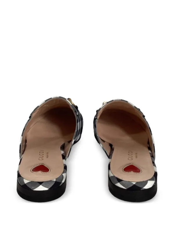 【新品未使用】GUCCI GG総柄　プリンスタウンミュール　サイズ34 Gucci Pre-Owned プリンスタウン チェック ミュール | ブラック