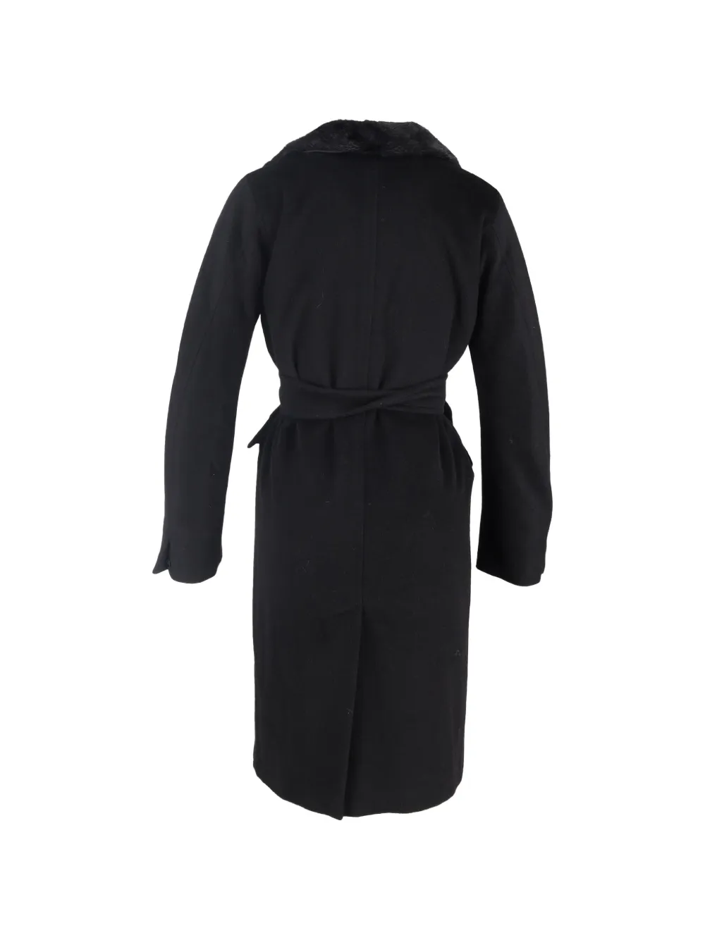 Max Mara belted coat - Zwart