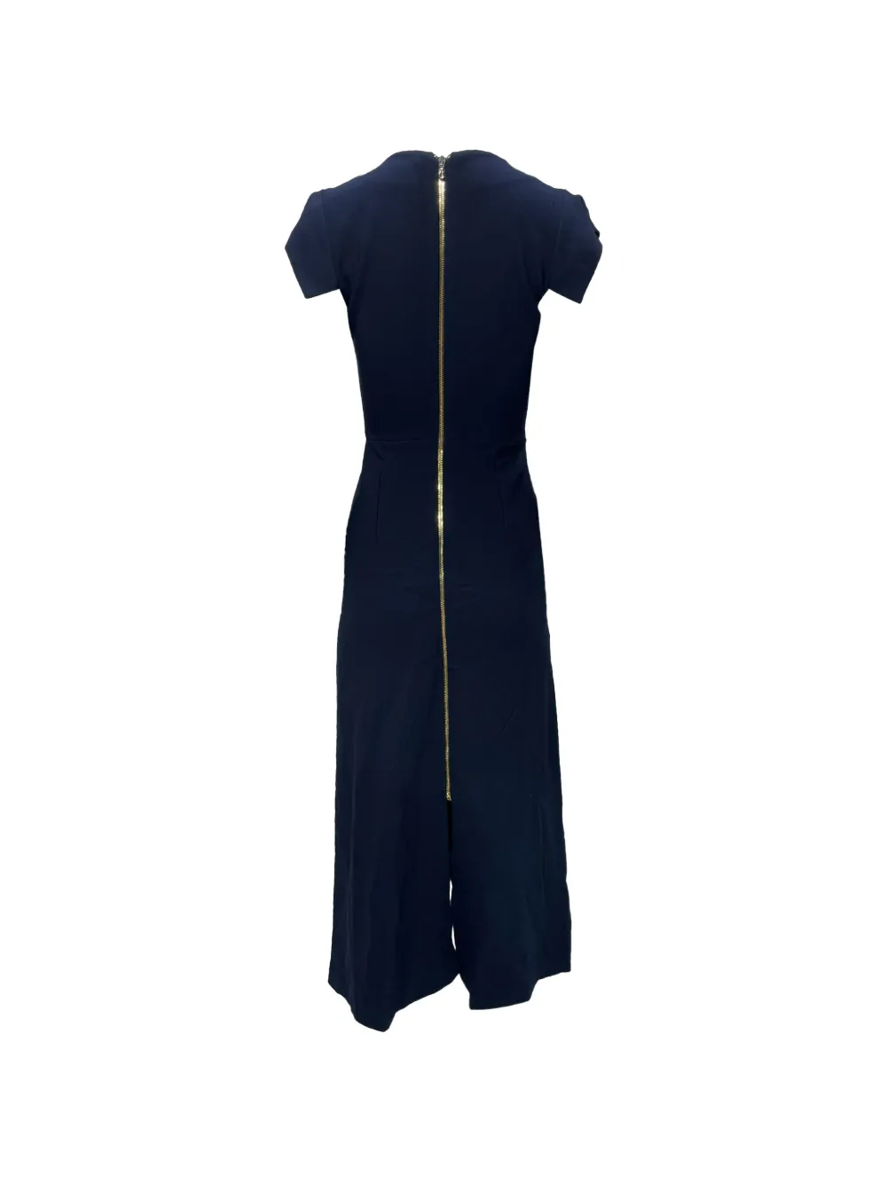 Roland Mouret asymmetrical V-neck maxi dress - Blauw