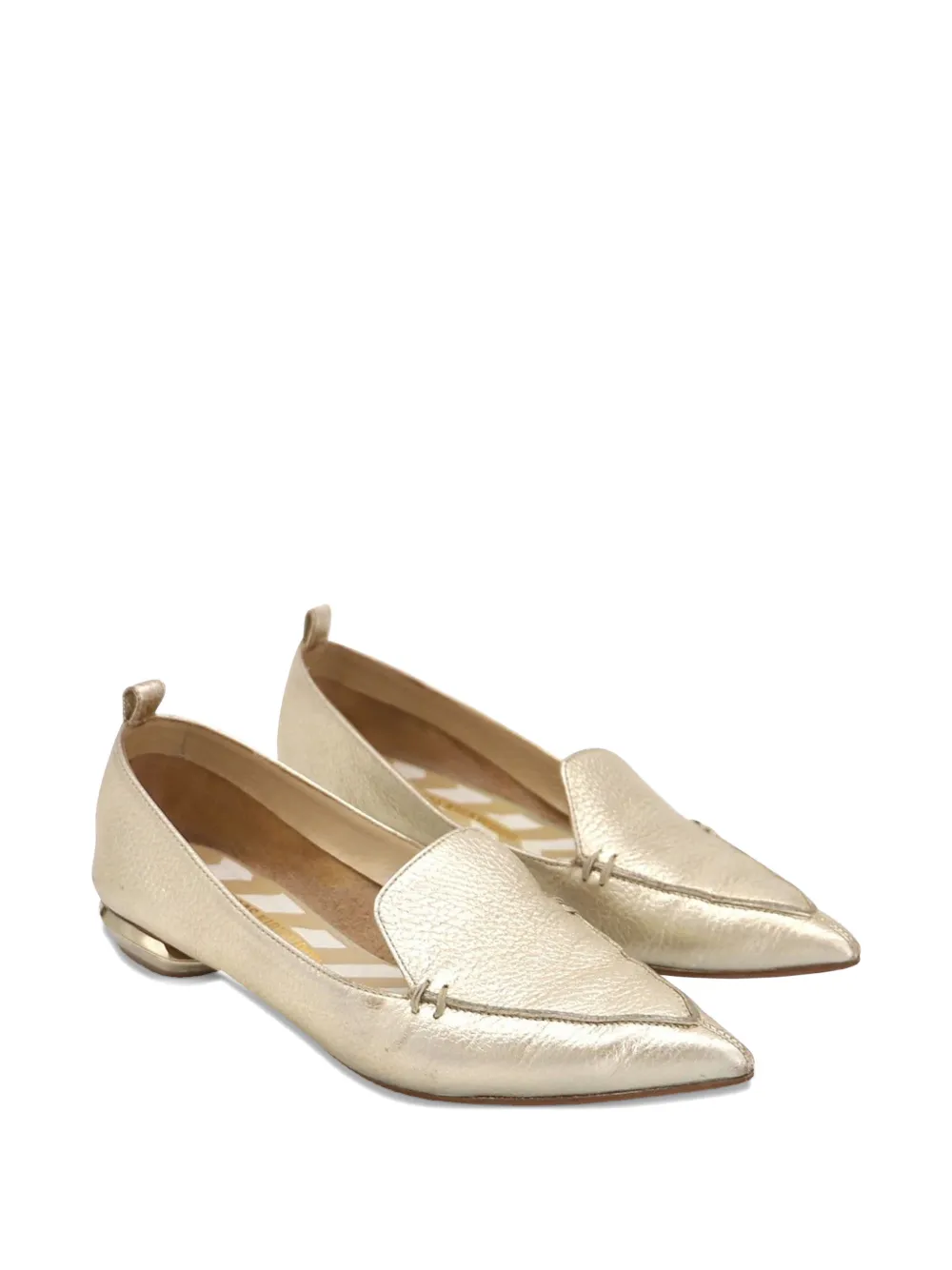 Nicholas Kirkwood Beya pointed-toe loafers - Goud