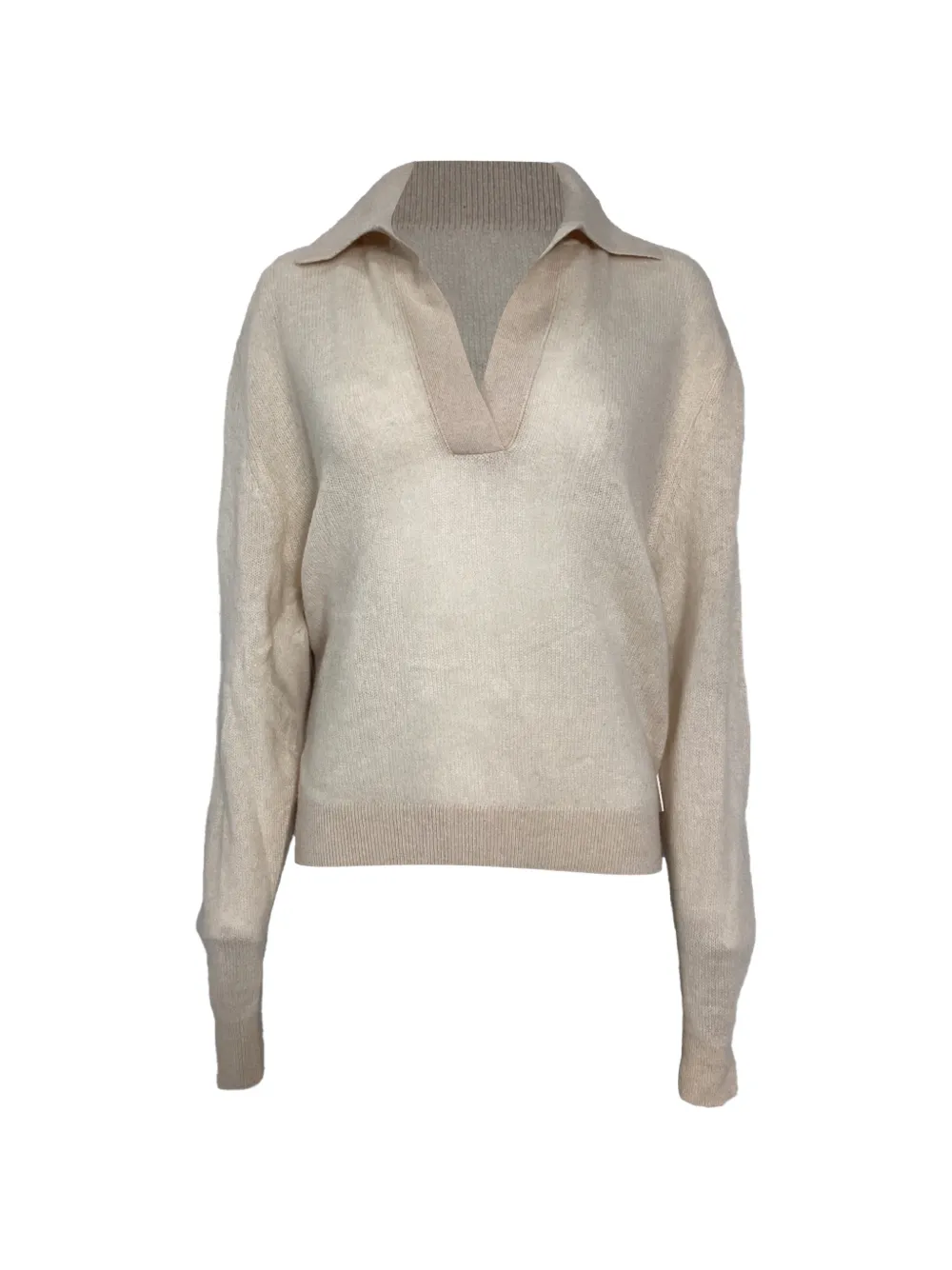 KHAITE Jo V-neck sweater - Nude