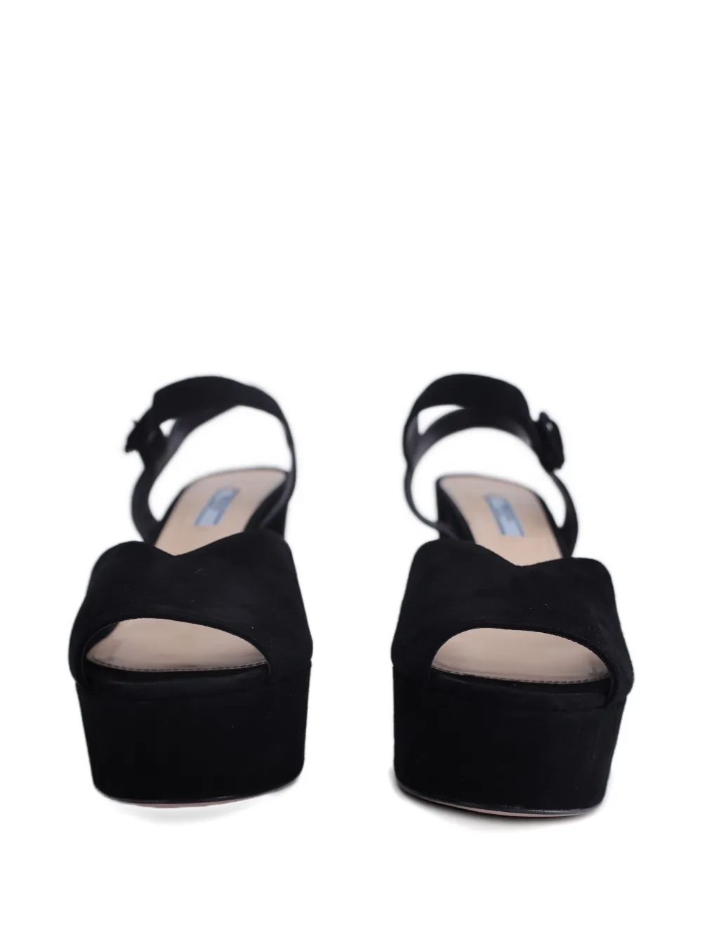 Prada Pre-Owned platform heeled sandals - Zwart